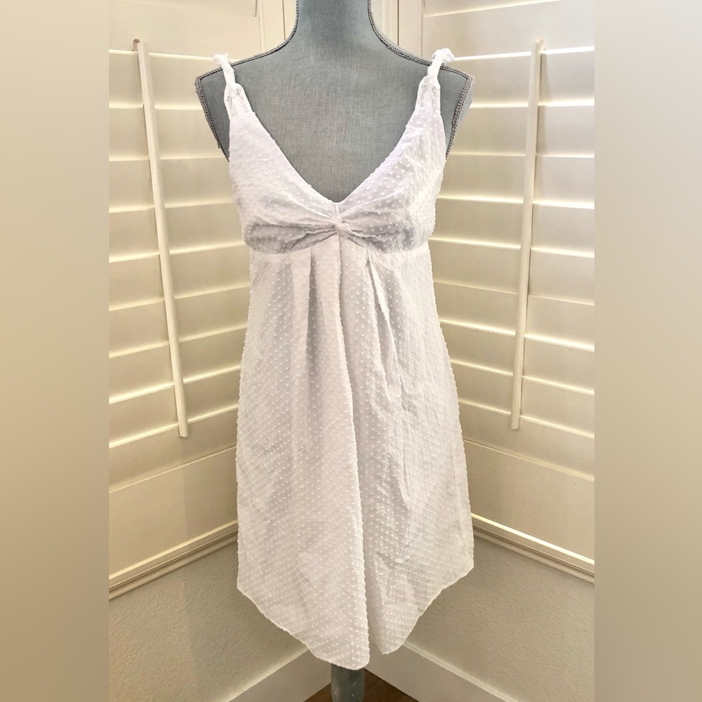 SUNHEE Women’s‎ White Cotton Dress SIZE 6 Vacation Travel Summer 100% Cotton Y2K